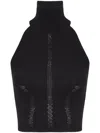 Rta High-neck Crop Top In Black