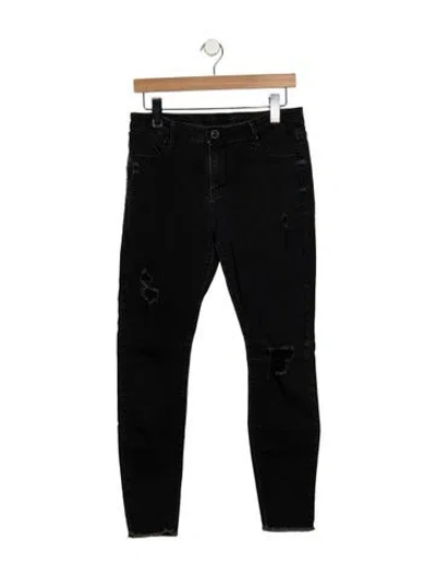 Pre-owned Rta High-rise Skinny Leg Jeans In Black