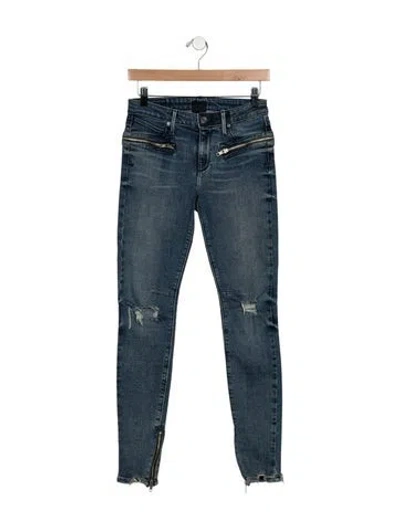 Pre-owned Rta High-rise Skinny Leg Jeans In Blue