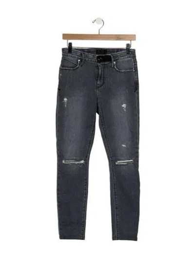 Pre-owned Rta High-rise Skinny Leg Jeans In Gray