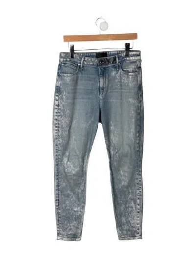 Pre-owned Rta High-rise Skinny Leg Jeans In Green