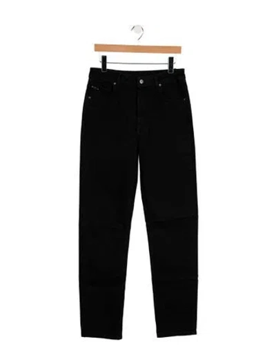 Pre-owned Rta High-rise Straight Leg Jeans In Black