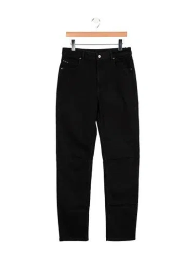 Pre-owned Rta High-rise Straight Leg Jeans In Black