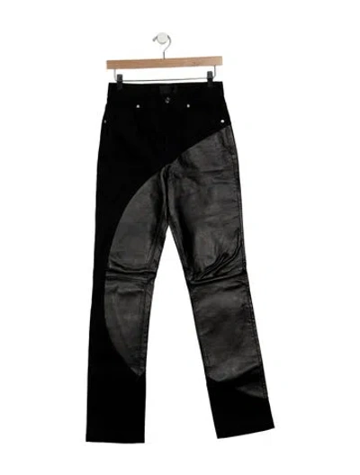 Pre-owned Rta High-rise Straight Leg Jeans In Black