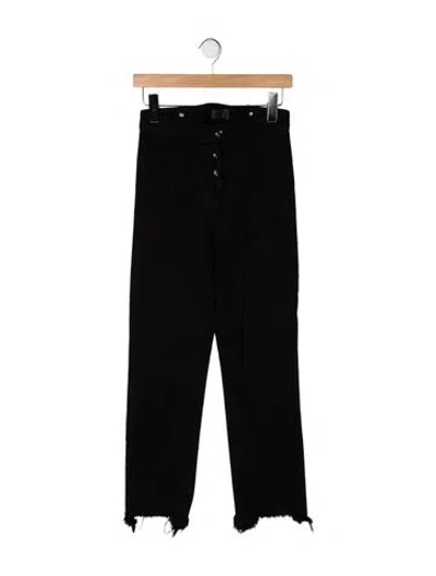 Pre-owned Rta High-rise Straight Leg Jeans In Black
