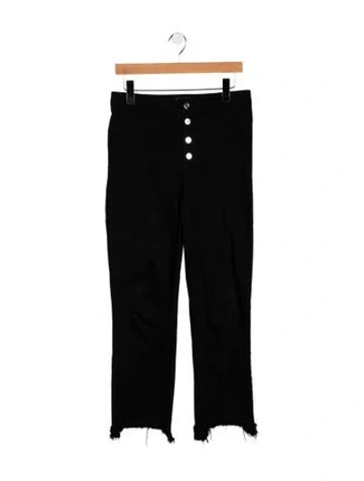 Pre-owned Rta High-rise Straight Leg Jeans In Black