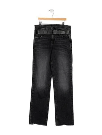 Pre-owned Rta High-rise Straight Leg Jeans In Black