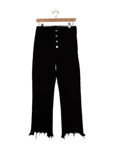 Pre-owned Rta High-rise Straight Leg Jeans In Black