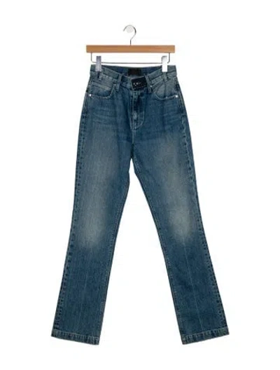 Pre-owned Rta High-rise Straight Leg Jeans In Blue