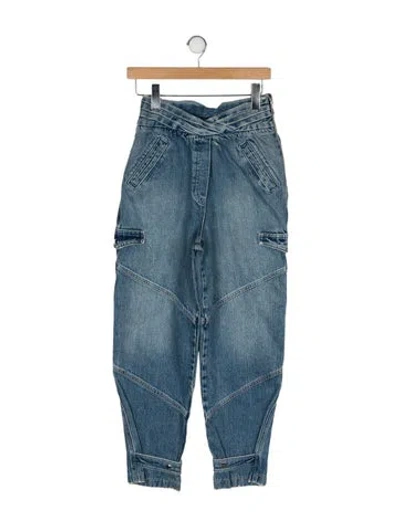 Pre-owned Rta High-rise Straight Leg Jeans In Blue