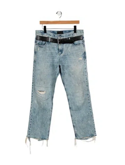 Pre-owned Rta High-rise Straight Leg Jeans In Blue