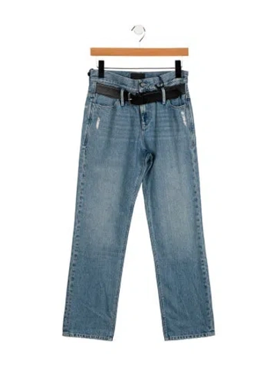 Pre-owned Rta High-rise Straight Leg Jeans In Blue