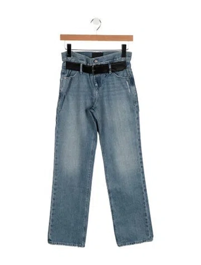 Pre-owned Rta High-rise Straight Leg Jeans In Blue