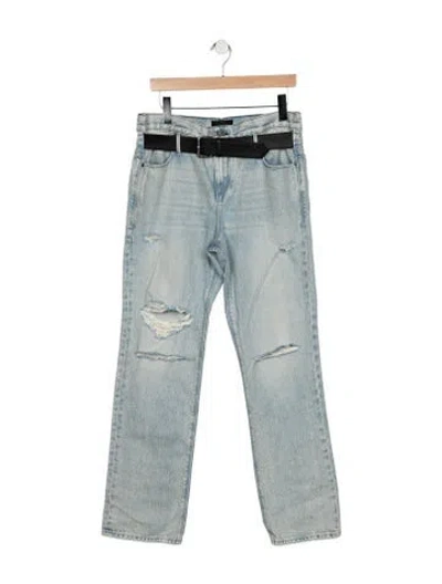 Pre-owned Rta High-rise Straight Leg Jeans In Blue