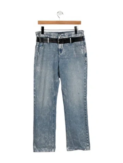 Pre-owned Rta High-rise Straight Leg Jeans In Blue