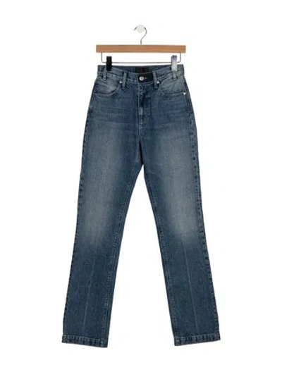 Pre-owned Rta High-rise Straight Leg Jeans In Blue