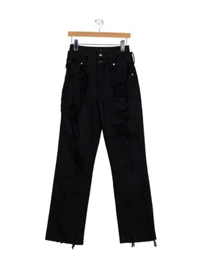 Pre-owned Rta High-rise Straight Leg Jeans In Blue