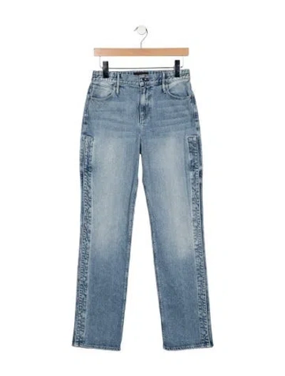 Pre-owned Rta High-rise Straight Leg Jeans In Blue