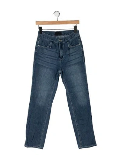 Pre-owned Rta High-rise Straight Leg Jeans In Blue