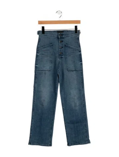 Pre-owned Rta High-rise Straight Leg Jeans In Blue