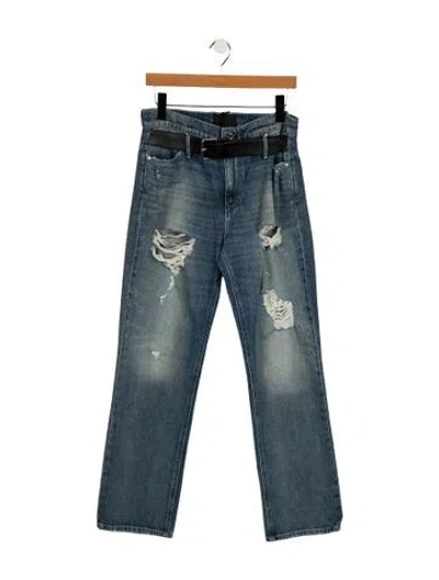 Pre-owned Rta High-rise Straight Leg Jeans W/ Tags In Blue