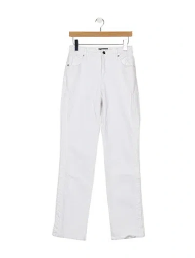 Pre-owned Rta High-rise Straight Leg Jeans In White