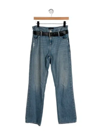 Pre-owned Rta High-rise Wide Leg Jeans In Blue