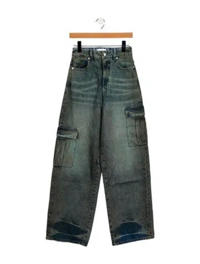 Pre-owned Rta High-rise Wide Leg Jeans W/ Tags In Blue