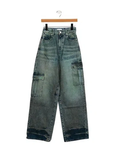 Pre-owned Rta High-rise Wide Leg Jeans W/ Tags In Blue