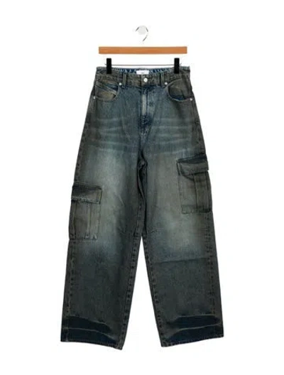Pre-owned Rta High-rise Wide Leg Jeans W/ Tags In Blue