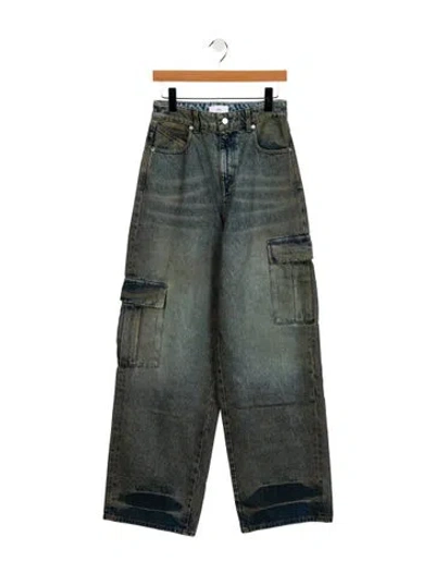 Pre-owned Rta High-rise Wide Leg Jeans W/ Tags In Blue