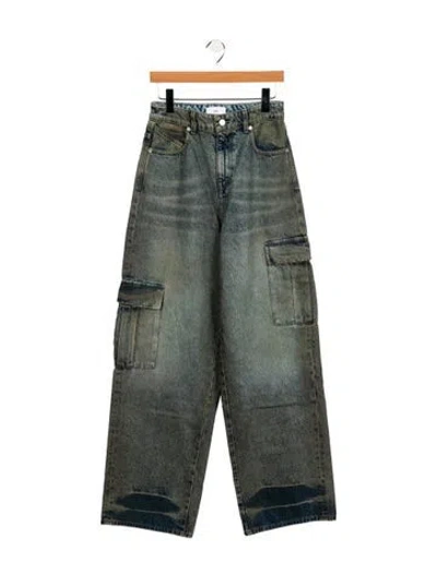Pre-owned Rta High-rise Wide Leg Jeans W/ Tags In Blue