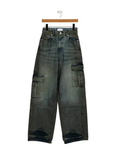 Pre-owned Rta High-rise Wide Leg Jeans W/ Tags In Blue