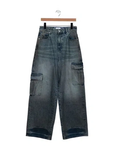 Pre-owned Rta High-rise Wide Leg Jeans W/ Tags In Blue