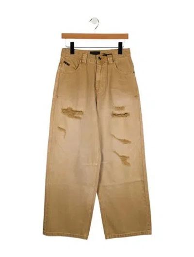 Pre-owned Rta High-rise Wide Leg Jeans W/ Tags In Neutral