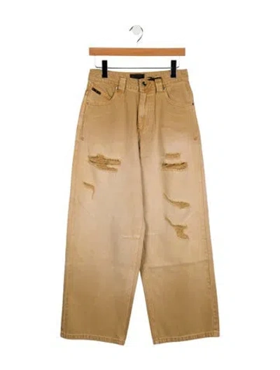 Pre-owned Rta High-rise Wide Leg Jeans W/ Tags In Neutral