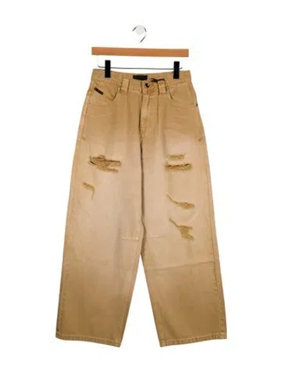 Pre-owned Rta High-rise Wide Leg Jeans W/ Tags In Neutral