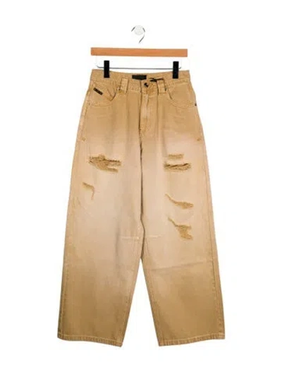 Pre-owned Rta High-rise Wide Leg Jeans W/ Tags In Neutral