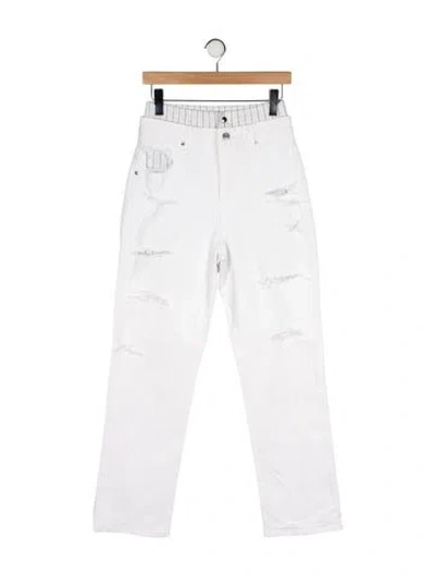 Pre-owned Rta High-rise Wide Leg Jeans W/ Tags In White