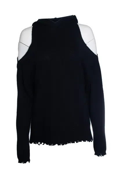 Rta , Hooded Knitwear With Open Shoulders In Black