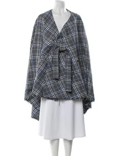 Pre-owned Rta Houndstooth Print Coat W/ Tags In Blue