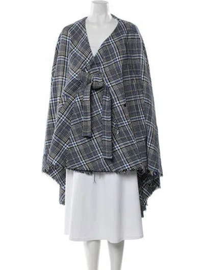 Pre-owned Rta Houndstooth Print Coat W/ Tags In Blue