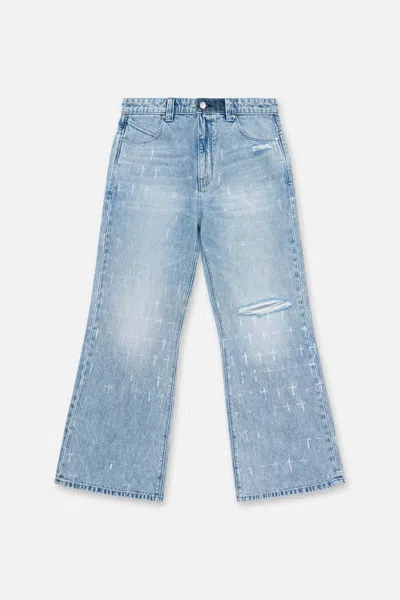 Rta Hugh Wide Leg Flare Jean In Blue
