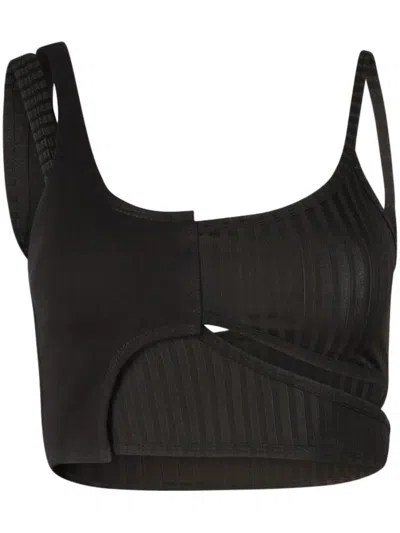 Rta Asymmetrisches Cropped-top In Black