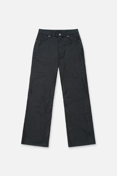 Rta Jamie Faux Leather Wide Leg Pant In Black