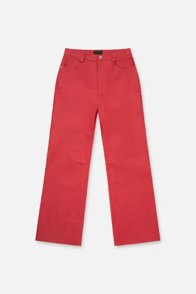 Rta Jamie Faux Leather Wide Leg Pant In Pink