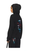 Rta Jane Hoodie In Black Multi Cross