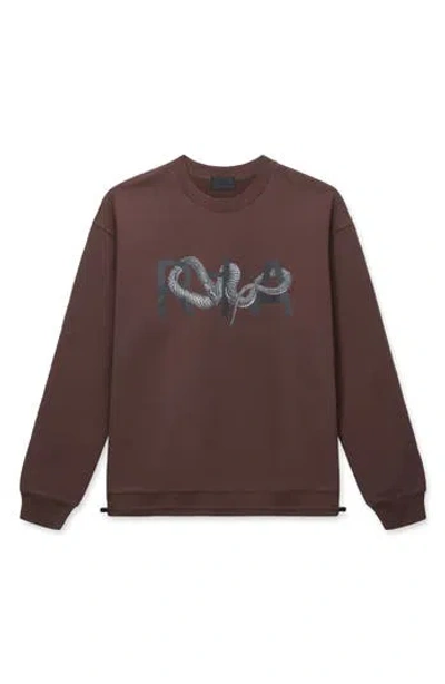 Rta Jaylen Cotton Graphic Sweatshirt In Brown