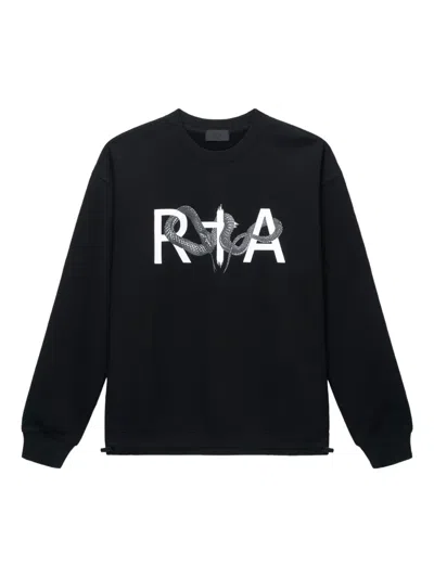 Rta Jaylen Snake-print Sweatshirt In Black
