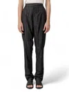 Rta Joan High Rise Metallic Pinstripe Trouser In Black/metallic In Black